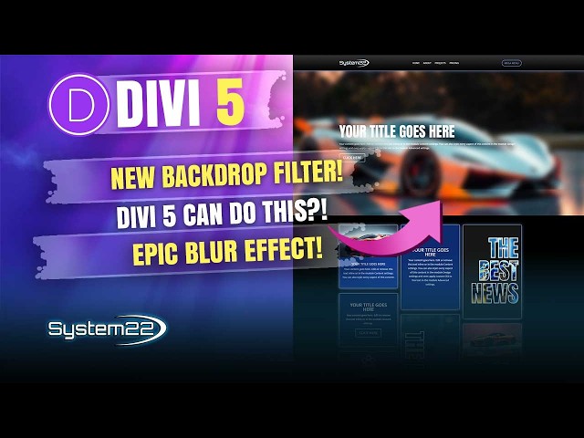 Divi 5 NEW Backdrop Filter! Create an EPIC Blurred Background Hero Section