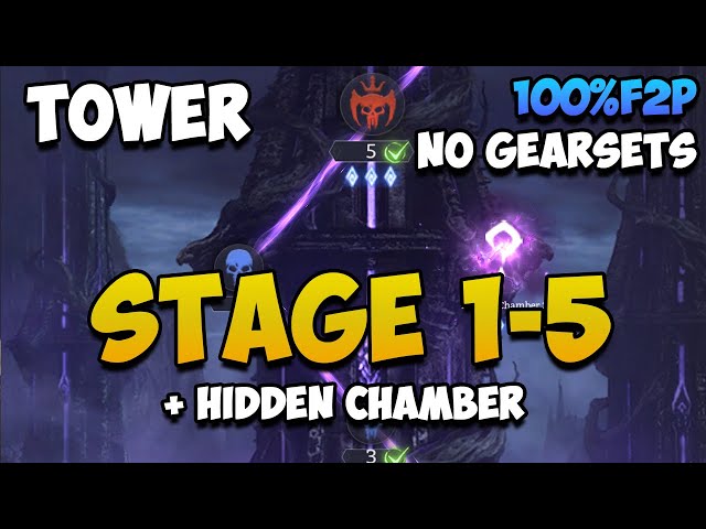 Tower of Deception Stage 1-5 + Hidden Chamber 1 I F2P& No Gearsets I Watcher of Realms