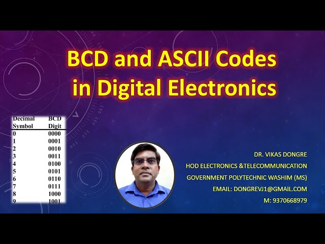 BCD and ASCII Code in Digital Electronics