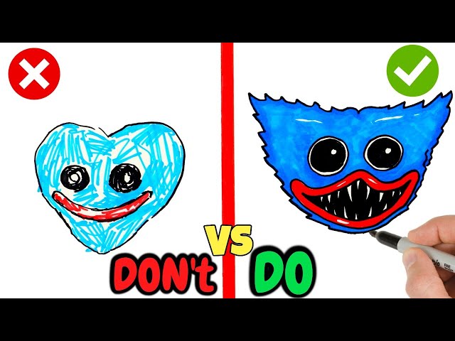 Huggy Wuggy DOs & DON'Ts Drawing POPPY PLAYTIME