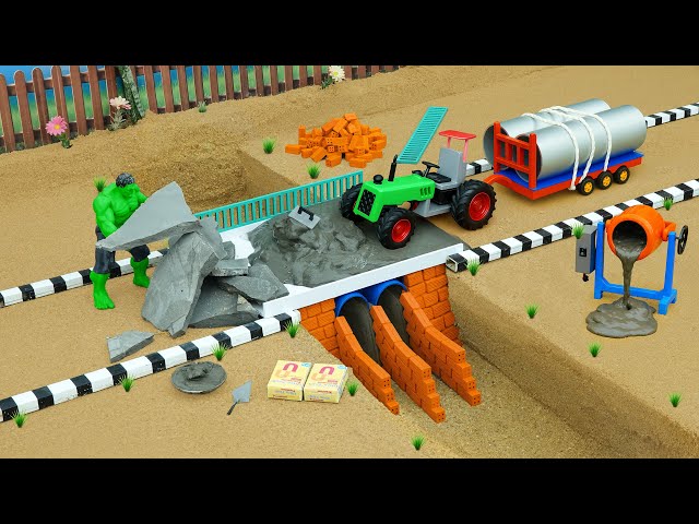 DIY Mini Tractor Pulls Concrete to Build Huge Load-bearing Bridges | RC Truck