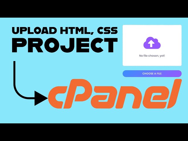 How to upload HTML, CSS project on cPanel
