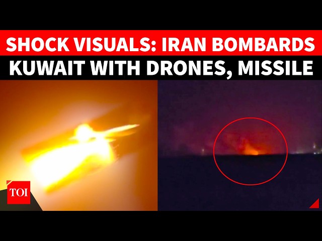 BREAKING: Iran BOMBARDS Kuwait; Dramatic Videos Capture Huge Explosions, Fire At U.S. Base
