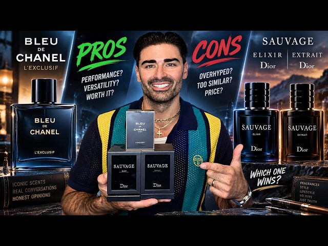 Bleu De Chanel L'Exclusif vs Sauvage Elixir vs Sauvage Extrait
