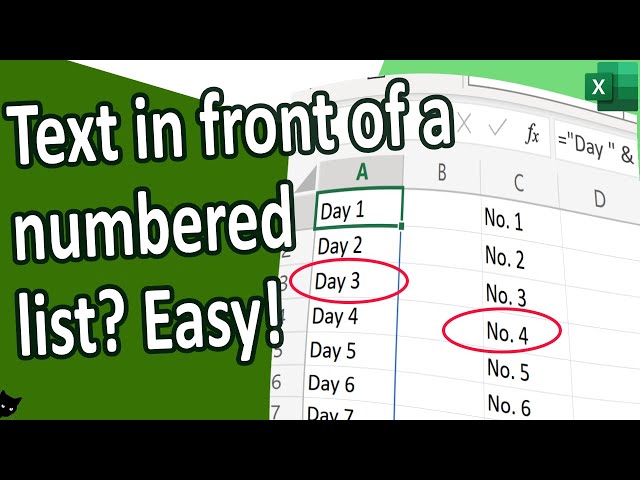 How to add text to a numbered list