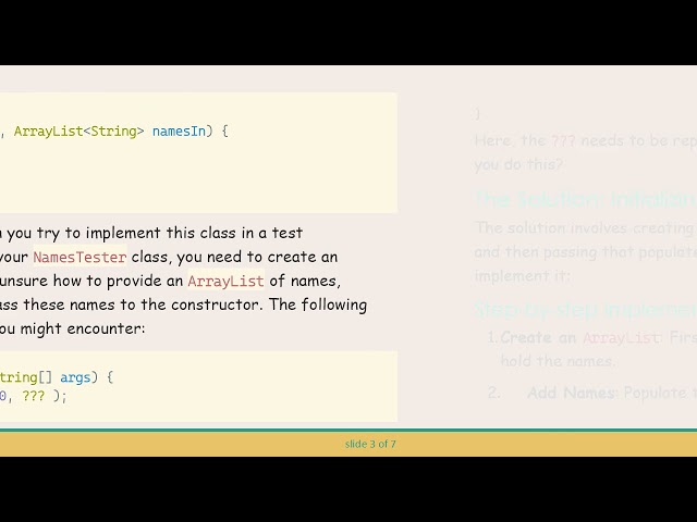 Understanding ArrayList as a Parameter in Constructor in Java