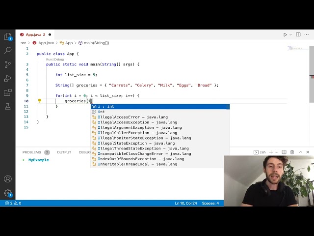 Java Arrays with Loops Example