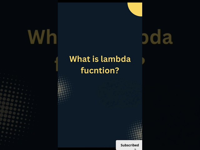 Python Lambda Function Explained in 40 Seconds 🚀 |Anonymous Functions ! #shorts #python #shorfeed