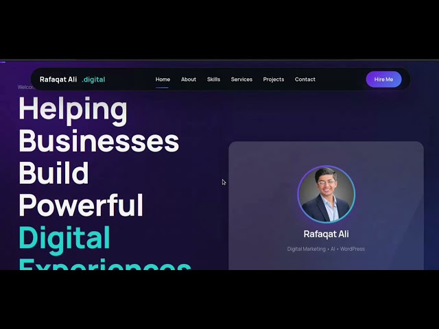 Personal Portfolio Website 2026 | HTML CSS JavaScript Portfolio | Frontend Developer Showcase