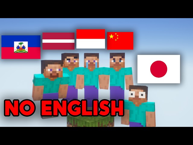 One Block Skyblock But EVERYONE Speaks Their Native Language