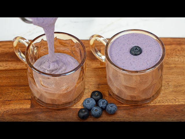 Healthy breakfast for weight loss with oats, blueberries! No sugar, no egg!