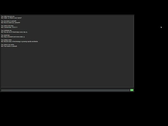 AI chatbot with GUI (python project Demo)
