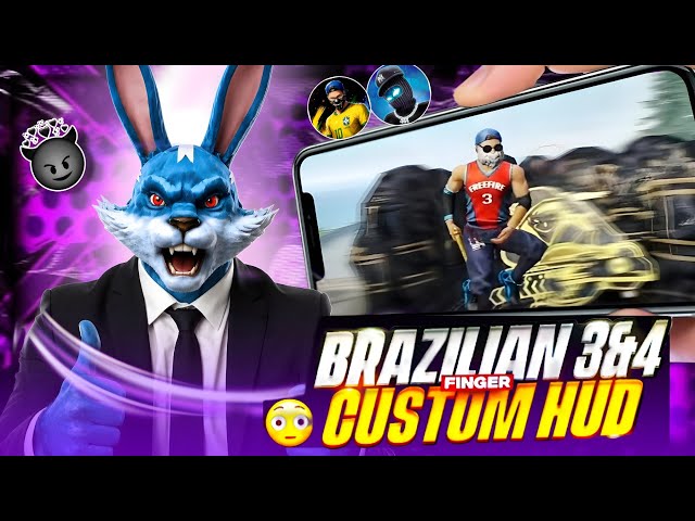 HOW TO BECOME FREESTYLE💀BRAZILIAN 🇧🇷 PLAYER 3 In 4 FINGER CONTROL HUD SETTING ⚙️