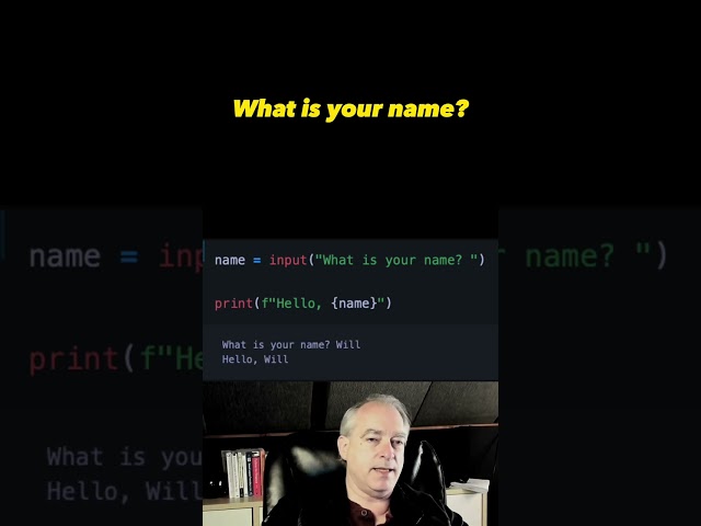 Prompt user for input from command line in Python 🐍 #shorts