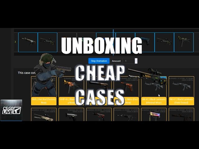 [CSGOLIVE] Unboxing cheap cases!!!