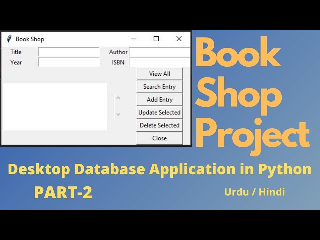 Book Shop Project in Python Part-2 | Book Store Project | Python project | python project ideas