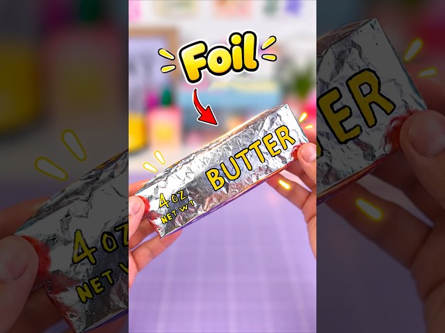 DIY Foil Butter Squishy #squishy #papersquishy #papercraft #buttersquishy #craft #diy