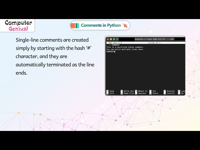 𝐂𝐨𝐦𝐦𝐞𝐧𝐭𝐬 𝐢𝐧 𝐏𝐲𝐭𝐡𝐨𝐧|𝐂𝐡 𝟏𝟎|𝐂𝐨𝐦𝐩𝐮𝐭𝐞𝐫 𝐆𝐞𝐧𝐢𝐮𝐬 𝐕𝟐.𝟏|𝐂𝐥𝐚𝐬𝐬 𝟎𝟖