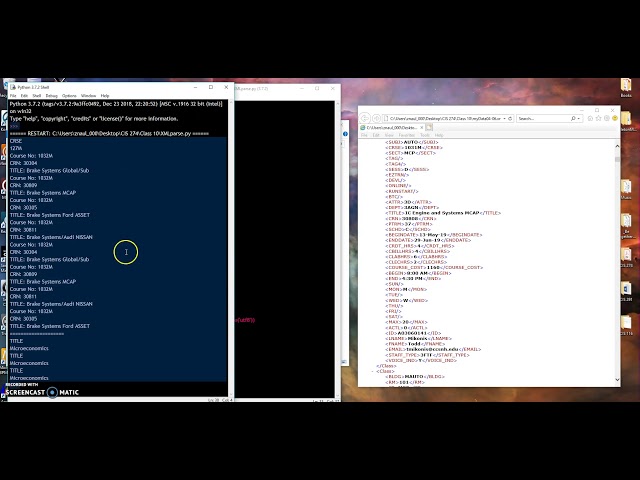 CIS274 Class 10 XML searching with Python