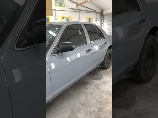 How we painted our crown Victoria Nardo Grey - Before and After