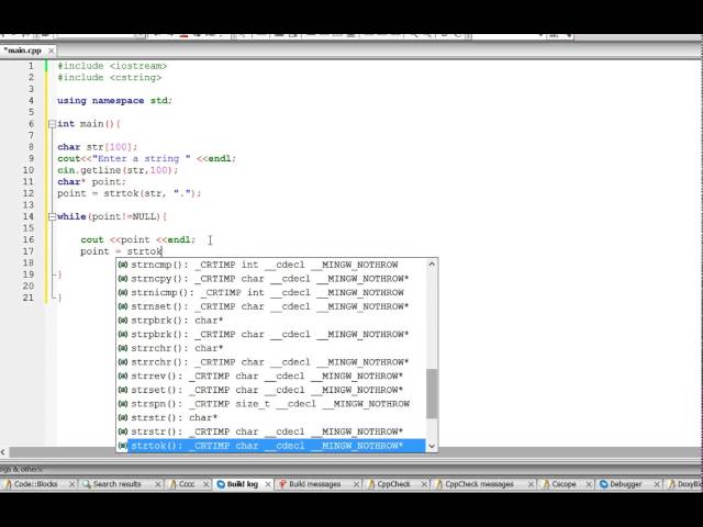C++ : split strings into tokens using strtok
