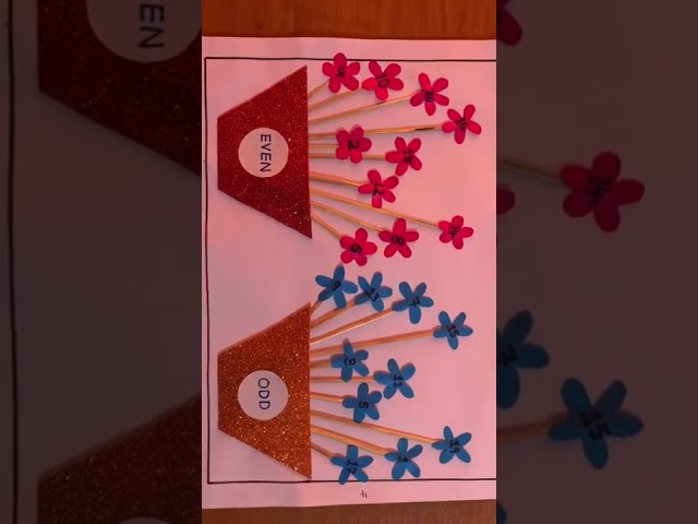 Odd and even numbers project activity|| Easy and Amazing🤩