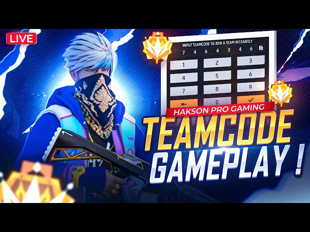 FINALLY TEAMCODE GIVEAWAY 😍 FROM HAKSON BHAI #freefire #freefirelive #freefiremax #haksonprogaming