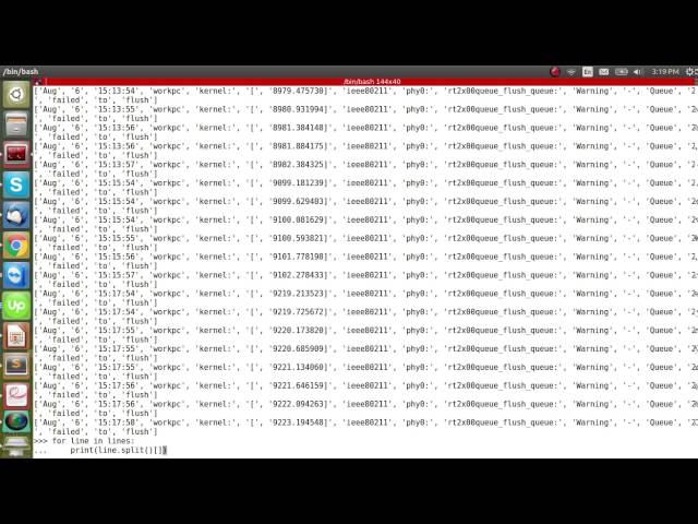Basic Log parsing in python
