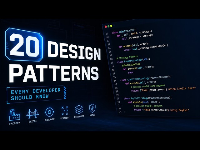 20 Design Patterns Every Developer Should Know 🚀