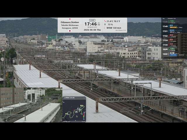 🔴新幹線小田原駅ライブカメラ/Shinkansen Odawara Station Live Camera/Bullet train
