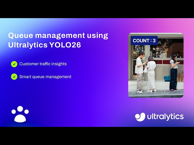 How to Build a Queue Management System with Ultralytics YOLO26 | Real-Time Queue Analytics 🚀