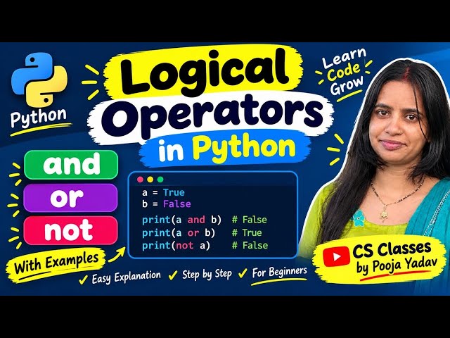 Logical Operators in Python | AND, OR, NOT Explained with Examples 🔥 | Python Tutorial
