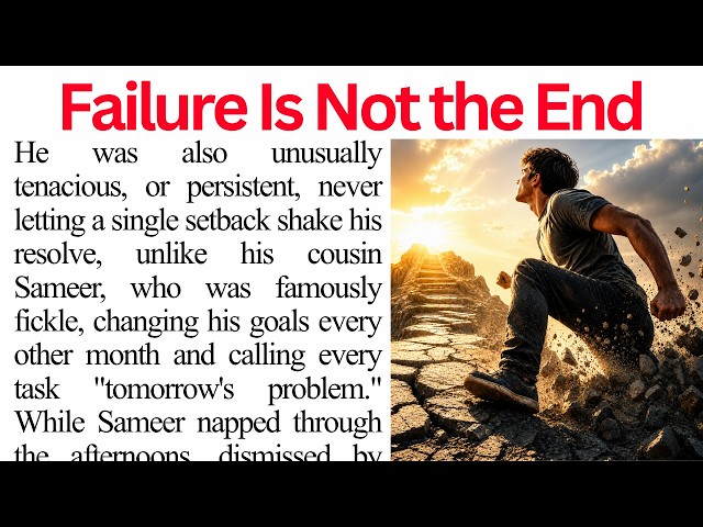 Hardwork Never Fails | Never Give Up | English Reading Practice