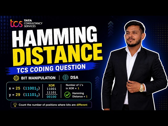 Hamming Distance | TCS Coding Question | Bit Manipulation | DSA