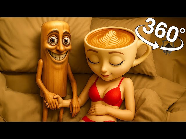 360° Ballerina Cappuccina’s Crazy Night with Tung Tung Sahur | Movie Compilation VR 4K