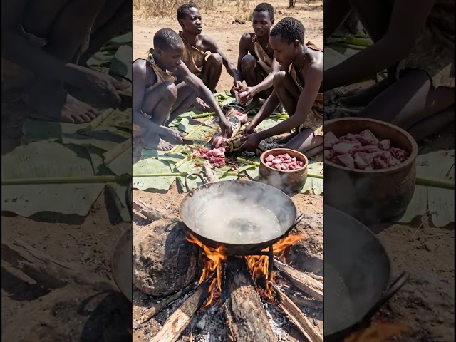 BIGGEST CATCH! Cooking Whole Python Snake in the Jungle 🔥 #shorts