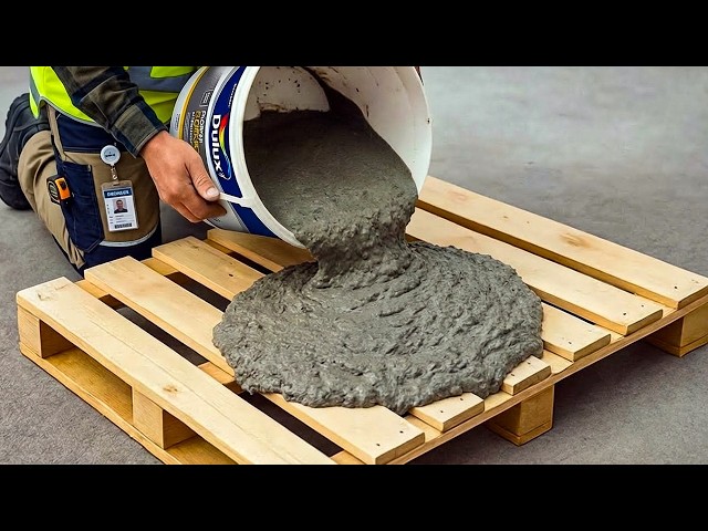 Pour Cement into Pallets and see what most people don't even imagine happens! Creation Daily