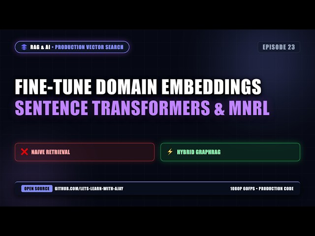 Fine-Tune Domain Embeddings: Sentence Transformers & MNRL
