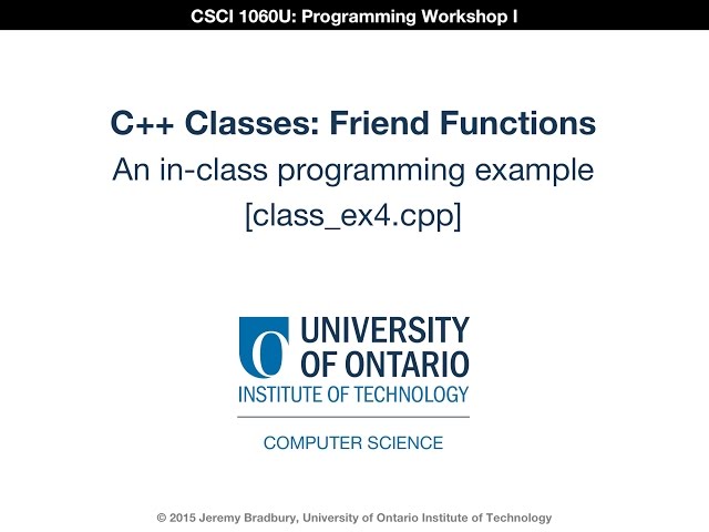 Friend Functions in C++
