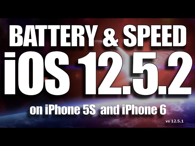 iOS 12.5.2 Speed / Performance and Battery test.