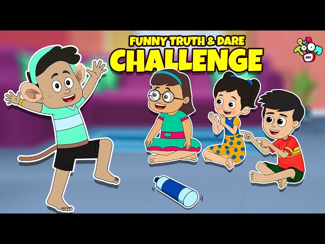 Funny Truth & Dare Challenge | Animated Stories | English Cartoon | Moral Stories | PunToon Kids
