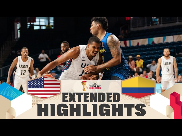 USA 🇺🇸 v Colombia 🇨🇴 Extended Highlights | FIBA Basketball World Cup 2027 Americas Qualifiers