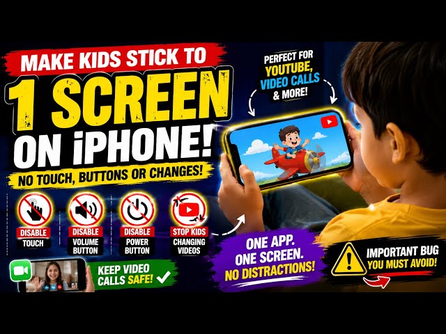 How to Lock iPhone for Kids! Disable Touch, Buttons & Stop Them Changing Videos 😱