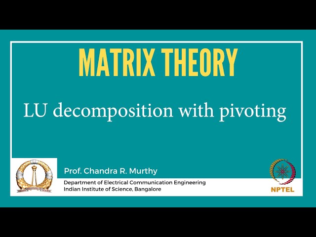 LU decomposition with pivoting