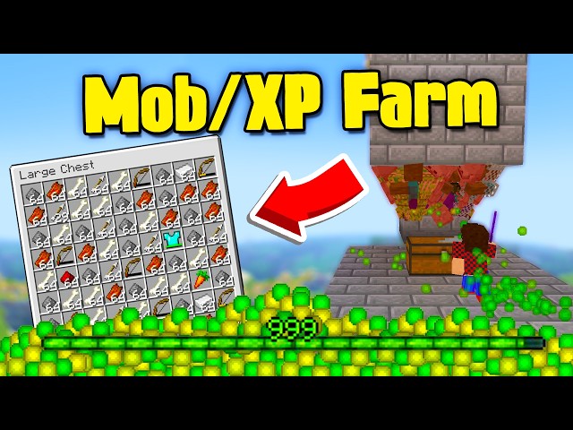 Minecraft's Easiest Mob XP FARM (No Spawner) | 26.1+ Java & Bedrock Edition