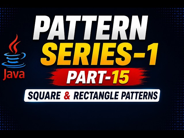 🔥 Pattern Series - 1 in Java | Zero to Hero DSA Series | Part 15 | Telugu