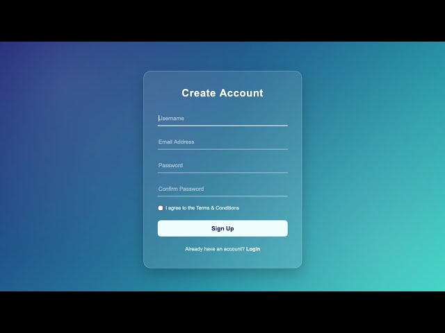How To Create Registration Form With HTML & CSS