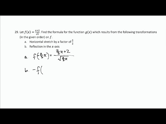 Find the Formula for a Function Under a Sequence of Transformations