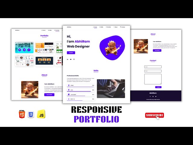 How to Make a Responsive Modern Portfolio Website | Html CSS JS Beginners To Advanced Full Tutorial