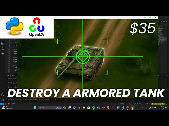 I Built a Python AI That Lets This Drone Hunt Tanks with One Click | Python - OpenCV